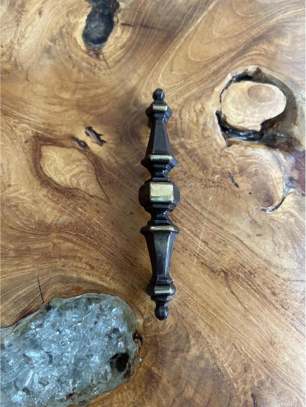 Vintage Gold Handle Drop Drawer Pull Cabinet Hardware